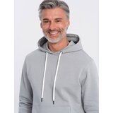 Ombre Men's kangaroo hooded sweatshirt - gray Cene