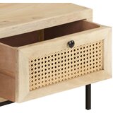  Stolić za kavu 90x50x37 cm masivno drvo manga i prirodna trska | shoptok.hr