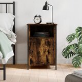 The Living Store Nočna omarica dimljeni hrast 40x42x60 cm inženirski les - Nočna Omarica, (21433556) | Shoptok.si