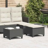  Vrtne stolice s jastucima 2 kom. Crne 55x55x36 cm Poli ratan - Crna i krem 1 Cijene