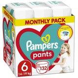 Pampers pants pelene monthly S6 15+kg 132 kom Cijene