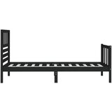  Okvir za krevet crni 75x190 cm jednokrevetni masivno drvo | Eponuda.ba