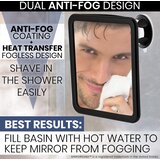MIRRORVANA protimiselno kopalniško ogledalo za prho 20,3×17,8cm | Shoptok.si