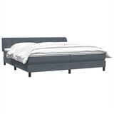 Box Spring krevet s madracima tamno sivi 180x210 cm baršun | shoptok.hr
