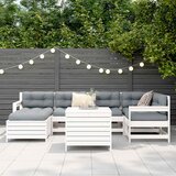  7-dijelni set vrtnih sofa bijeli od masivne borovine | shoptok.hr