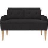  Ljubavni kauč s gumbima Crna 117 x 67 x 77 cm Bouclé | Eponuda.com