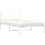  Metalni okvir kreveta uzglavlje i podnožje bijeli 107x203 cm | shoptok.hr