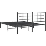  Metalni okvir za krevet s uzglavljem crni 160x200 cm | shoptok.hr