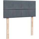 Box spring krevet s madracem tamnosivi 90x190 cm baršunasti | shoptok.hr