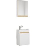 MID.YOU KOPALNICA ZA GOSTE bela, medeni hrast | Shoptok.si