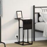 vidaXL Noćni ormarić Crni hrast 41.5 x 26 x 60.5 cm Konstruirano drvo | shoptok.hr