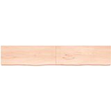  Stenska polica 220x40x(2-6) cm neobdelana trdna hrast | Shoptok.si