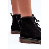Boto Suede Ankle Boots on Flat Heel Black Asteoris | ePonuda.com