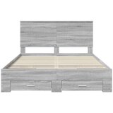  Konstrukcija postelje Siva Sonoma 150 x 200 cm Konstruiran les, (5000103252) | Shoptok.si