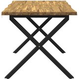  120 x 80 x 75 cm Čvrsto drvo akacije Bijela i crna Pravokutni | shoptok.hr