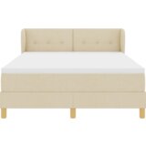  Box Spring postelja z vzmetnico v krem barvi, 140x190 cm, tkanina, (22051617) | Shoptok.si