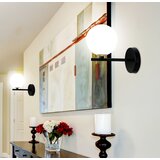 Candellux kama zidna lampa crna+zlatna 1X28 G9 bela abažur