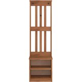  klop za predsobo SANDNES, trden borov les, rjava, 45x40x159,5 cm | Shoptok.si