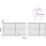  Gabion s žicom debljine 3,5 mm i mrežom 10x10 cm 750x30x100 cm | shoptok.hr
