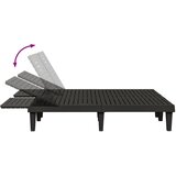  Dvostruka ležaljka za sunčanje crna 155x138x83 cm polipropilen | Eponuda.com
