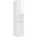 Maison Chic Kopalniška omarica - Kopalniški kabinet visok sijaj bela 30x30x130 cm inženirski les, (21794843) | Shoptok.si