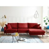 MID.YOU KOTNA SEDEŽNA GARNITURA, žamet temno rdeča | Shoptok.si