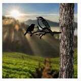 WALLXPERT decorative object figura bird on the branch 02 black | ePonuda.com