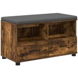  Klupa za hodnik s jastukom Dimljeni hrast 80 x 38 x 46 cm | shoptok.hr