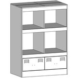 vidaXL Visoka omarica bela 67x39x95 cm jeklo | Shoptok.si