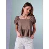 Sinsay Košulja-bluza s viskozom i dodatkom lana | shoptok.hr