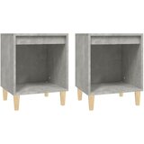  Noćni ormarići 2 kom siva boja betona 40x35x50 cm | shoptok.hr