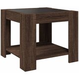  Stolić za kavu LED smeđa boja hrasta 53x53x45 cm drveni | Eponuda.ba
