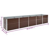  Povišena vrtna gredica od pocinčanog čelika 400x80x77 cm smeđa | shoptok.hr