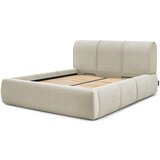 Bobochic Paris Bež tapecirani bračni krevet s prostorom za odlaganje s podnicom 180x200 cm Jagna – | shoptok.hr