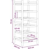  Stojalo za vino Naravna 32,5 x 29,5 x 72 cm Bambus, (5000218063) | Shoptok.si