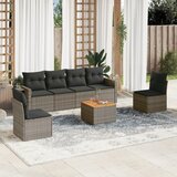vidaXL 7-dijelni set vrtnih sofa sivi od poliratana | shoptok.hr