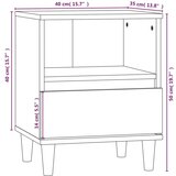  Nočna omarica 2 kosa črna 40x35x50 cm, (20730596) | Shoptok.si