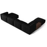 Micadoni Črna kotna sedežna garnitura (levi kot/v obliki črke "U") Martina – Home | Shoptok.si
