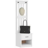 vidaXL Drvo za dvoranu SANDENS bijelo 45x40x159,5 cm puno drvo bor | shoptok.hr