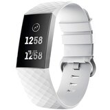 INF beli silikonski pašček za uro fitbit charge 4/3 - velik, (5000086116) | Shoptok.si