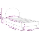  za djecu s uzglavljem Ružičasta 80 x 160 cm Bouclé | shoptok.hr