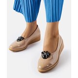 Gemre Beige patent ballerinas with decoration Mellori | shoptok.hr