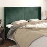  Uzglavlje s ušima tamnozeleno 183x16x118/128 cm baršunasto | shoptok.hr