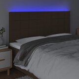  LED uzglavlje tamnosmeđe 160x5x118/128 cm od tkanine | shoptok.hr