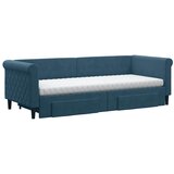  Dnevni krevet na razvlačenje plavi 80 x 200 cm baršunasti | shoptok.hr