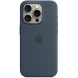Apple iphone 15 pro max silicone case storm blue Cene