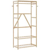  Stalak za odjeću s policama 80x40x175 cm od bambusa | shoptok.hr