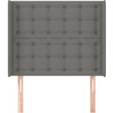  Uzglavlje s ušima tamnosivo 93x16x118/128 cm od tkanine | Eponuda.ba