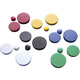 eurokraft basic Okrogel magnet, umetna masa, Ø 20 mm, DE 72 kosov, beli | Shoptok.si