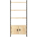 Police za knjige s 4 razine 80 x 30 x 180 cm masivno drvo manga | shoptok.hr